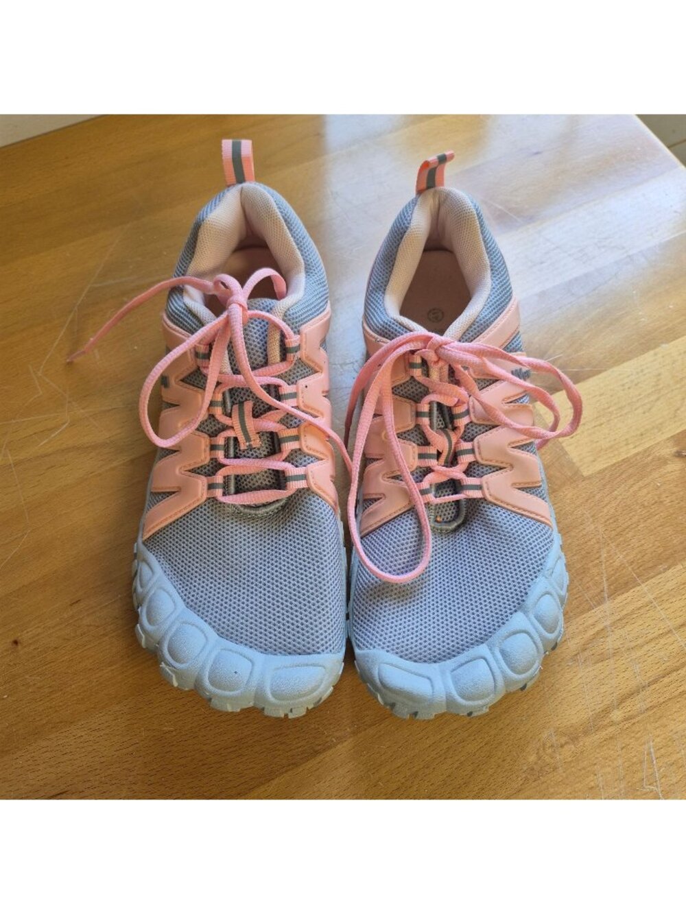 Weweya Womens Barefoot Running Shoes Gray & Pink Lightweight & Breathable Mesh - Picture 1 of 8